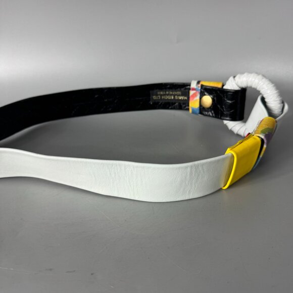 Vintage Hans Koch New York 1980s Memphis-Style Leather Belt main image 4